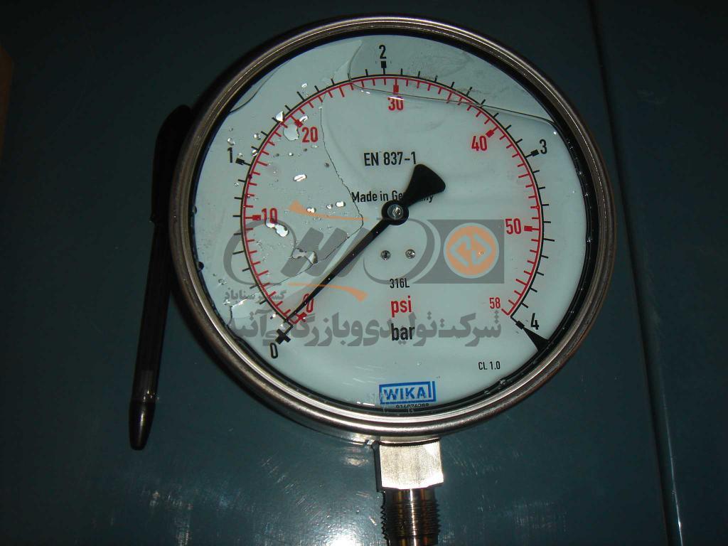 MANOMETER DIA 160MM 0-4BAR GLYCERINED